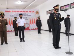 Wawako Erwin Yunaz Hadiri Upacara Virtual HUT Bhayangkara Ke-74 Di Payakumbuh