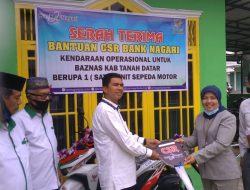 BAZNAS Tanah Datar Terima Sebuah Motor dari Bank Nagari Syariah