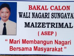 Pewarta Jadi Calon Wali Nagari, Ini Visi Dan Misinya