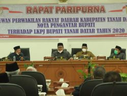 Bupati Tanah Datar Sampaikan LKPJ Tahun 2020