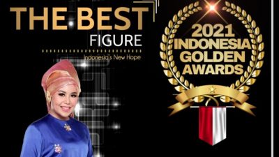 Rezka Oktoberia Raih Penghargaan ‘2021 Indonesia Golden Awards’