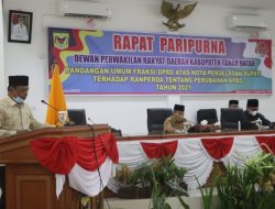 Dua Fraksi di DPRD Tanah Datar Berikan Pandangan terhadap Perubahan APBD