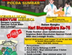 Sambut Hari Bhayangkara ke 76, Polda Sumbar Gelar Bakti Kesehatan
