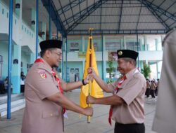Wabup Richi Aprian Lepas Kontingen Kemah Karya Pramuka Madrasah Tanah Datar