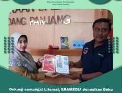 Dinas Perpustakaan dan Kearsipan Kota Padang Panjang Peroleh Bantuan dari Gramedia