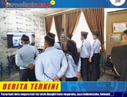 Pegawai Rutan Kelas IIB Sawahlunto Ikuti Upacara Bela Negara ke 74 dan Persiapan Nataru Secara Daring