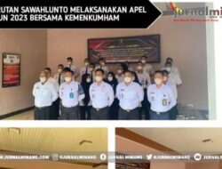 Pegawai Rutan Sawahlunto Apel Bersama Kemenkumham Awal Tahun