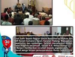 Bertepatan dengan Isra’ Mi’raj, Rutan Kelas IIB Sawahlunto Kedatangan Tim Safari Dakwah Ustad K.H Abdurrohman Al-Banjari