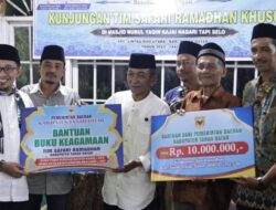 TSR Khusus Pimpinan Bupati Kunjungi Nagari Tapi Selo dan Serahkan Bantuan untuk Masjid