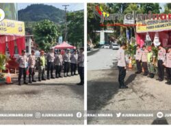 Wujud Sinergitas, Pos Yan Ketupat Laksanakan Apel Pagi Bersama TNI – Polri