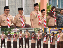 Rektor UIN Mahmud Yunus Batusangkar Lepas Kontingen Racana untuk Kegiatan PWN-PTK ke XVI