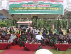 Danlantamal II Teluk Bayur Pimpin Upacara Penutupan TMMD/N ke 116 Tahun 2023 Kodim 0306/50 Kota