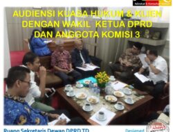Siaran Pers Kuasa Hukum M.Intania, SH Terkait Audiensi Klien dengan Pimpinan dan Komisi 3 DPRD Tanah Datar
