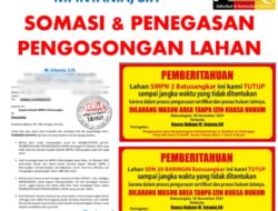Siaran Pers Advokat M.Intania, SH: Pemberitahuan Pengosongan Lahan Sekolah