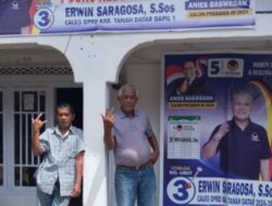 Posko Pemenangan Erwin Saragosa Selesai Didirikan, Caleg Partai Nasdem Tanah Datar Dapil I ini Berpotensi Dapat Kursi