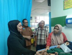 Ny.Lise Eka Putra Kunjungi RSUD Batusangkar Bezuk Pasien