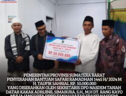 Anggota DPRD Sumbar Fraksi Nasdem Bantu Masjid Nurul Islam Bulakan, Padang Magek