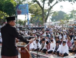 Pemkab Tanah Datar Fasilitasi Sholat Id di Lapangan Cindua Mato, Bupati Berikan Sambutan