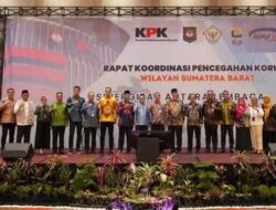 Bupati Tanah Datar beserta Pejabat Terkait Ikuti Rakor Pencegahan Korupsi Wilayah Sumbar di Padang