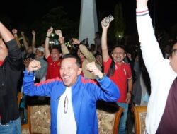 Forkopimda Tanah Datar Gelar Nobar Indonesia VS Uzbekistan