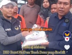 DPD Partai Nasdem Tanah Datar Salurkan Bantuan Untuk Korban Bencana Banjir Bandang