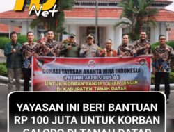 Yayasan Anantahira Indonesia Alumni Akpol 2009 Serahkan Bantuan untuk Korban Galodo di Tanah Datar