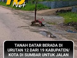 Tanah Datar Berada Pada Peringkat 12 Yang Memiliki Jalan Provinsi yang Rusak Parah
