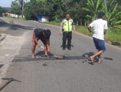 Empat Tanggul Polisi Tidur di Jalan Utama Kota Batusangkar Ditertibkan