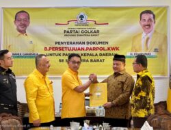 Pasangan Richi Aprian dan Donny Karsont Terima B1KWK dari Partai Golkar, Semakin Menyala