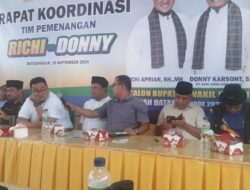 Pimpinan Partai Pendukung Paslon Richi Aprian -Donny Karson Gelar Rakor Pemenangan