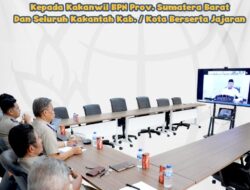 Kantor Pertanahan Kabupaten Tanah Datar Mengikuti Pengarahan dari Mentri ATR/BPN