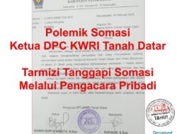 Tarmizi Ketua Islamic Center Tanggapi Somasi Ketua DPC KWRI Tanah Datar Melalui Pengacara Pribadinya