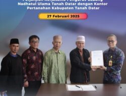 Kantor Pertanahan Tanah Datar Tandatangani MoU dengan Pengurus NU Kab. Tanah Datar