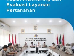 Kantor Pertanahan Kabupaten Tanah Datar Gelar Rapat Monev Layanan Pertanahan