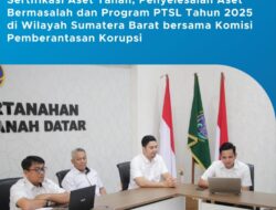 Pejabat Kantor Pertanahan Kabupaten Tanah Datar Bersama Kanwil BPN Sumbar Ikuti Rakor bersama KPK