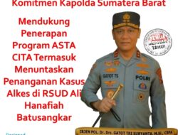 Tegas! Kapolda Sumbar Berkomitmen Menuntaskan Penanganan Kasus Alkes di RSUD Ali Hanafiah Batusangkar