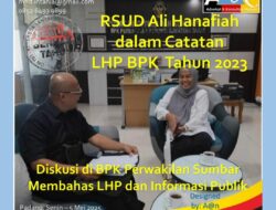 Ragam Temuan BPK Perwakilan Sumbar terhadap RSUD Ali Hanafiah Tanah Datar dalam Catatan LHP Tahun 2023