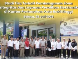 Kantor Pertanahan Tanah Datar Lakukan Studi Tiru ke Kantor Pertanahan Kota Bukittinggi dalam Rangka Pembangunan Zona Integritas dan Penerapan Layanan Peralihan Elektronik