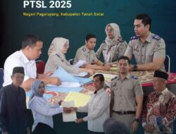 Kantor BPN Tanah Datar Serahkan Sertifikat PTSL di Kecamatan Tanjung Emas