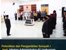 Kementerian ATR/BPN Lantik Beberapa Pejabat Secara Hybrid