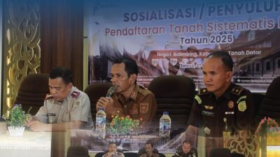 Kantor Pertanahan Kabupaten Tanah Datar Gelar Penyuluhan PTSL di Nagari Balimbing