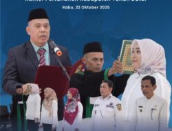 Pelantikan dan Pengambilan Sumpah Panitia Adjudikasi PTSL Tahun 2025 di Kantor Pertanahan Kabupaten Tanah Datar