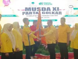 Musda Partai Golkar Kabupaten Tanah Datar Sukses, Anton Yondra Kembali Terpilih Sebagai Ketua