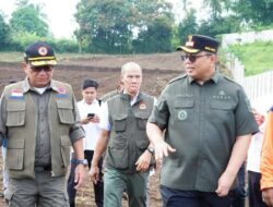 Wabup Dampingi Sestama Tinjau Pembangunan Huntap dan Huntara, Rustian Minta Agar Dikebut