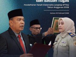 Kantor Pertanahan Kabupaten Tanah Lantik Panitia Ajudikasi dan Satgas PTSL