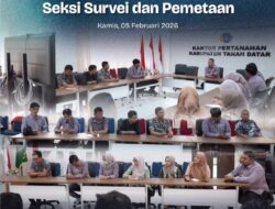 Kepala Kantor Pertanahan Kabupaten Tanah Datar Laksanakan Mone Terhadap Seksi Survei dan Pemetaan