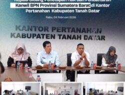 Kantor Pertanahan Kabupaten Tanah Datar Terima Kunjungan Sekaligus Pembinaan dari Kanwil BPN Sumbar