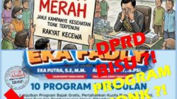 “Rapor Merah” Eka – Fadli:Jaminan Kesehatan Nasional (JKN) menjadi Bantuan Sosial Kesehatan (Bansos Kesehatan)DPRD Membisu?