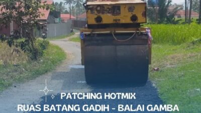 Dinas PUPRP Tanah Datar Lakukan Perbaikan Jalan di Batipuh