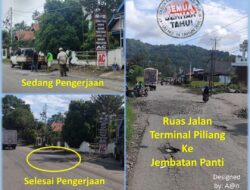 Dinas PUPR Sumatera Barat Lakukan Penambalan Jalan Ruas Dobok – Piliang